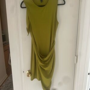 SHEIN Asymmetrical Olive Green Dress